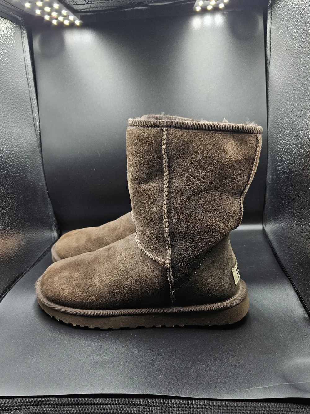 UGG Men's Short Brown Suede Boots